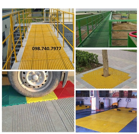 tấm sàn grating frp